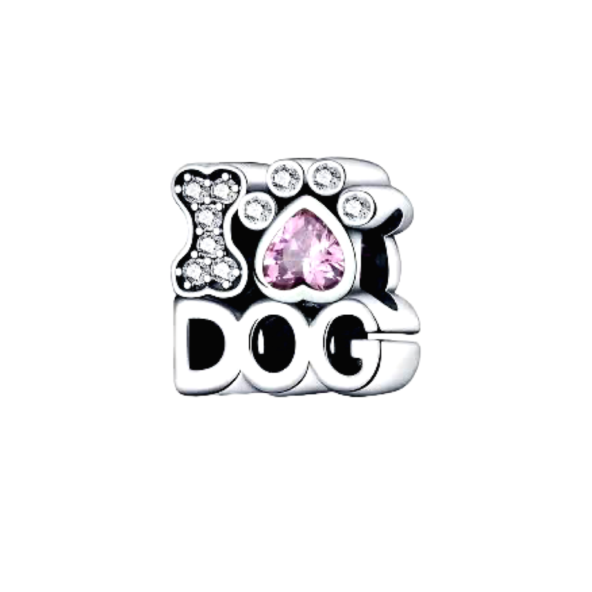 Pempe Kalp Taşlı Dog Charm