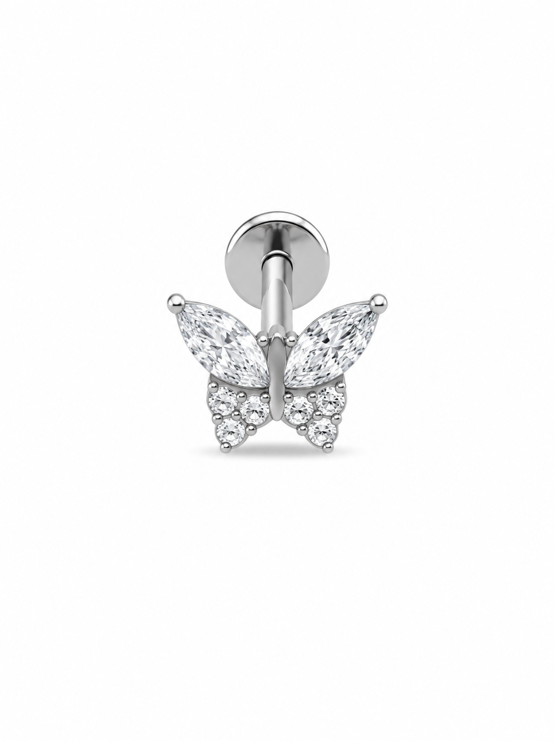 Premium Titanyum Kelebek Piercing