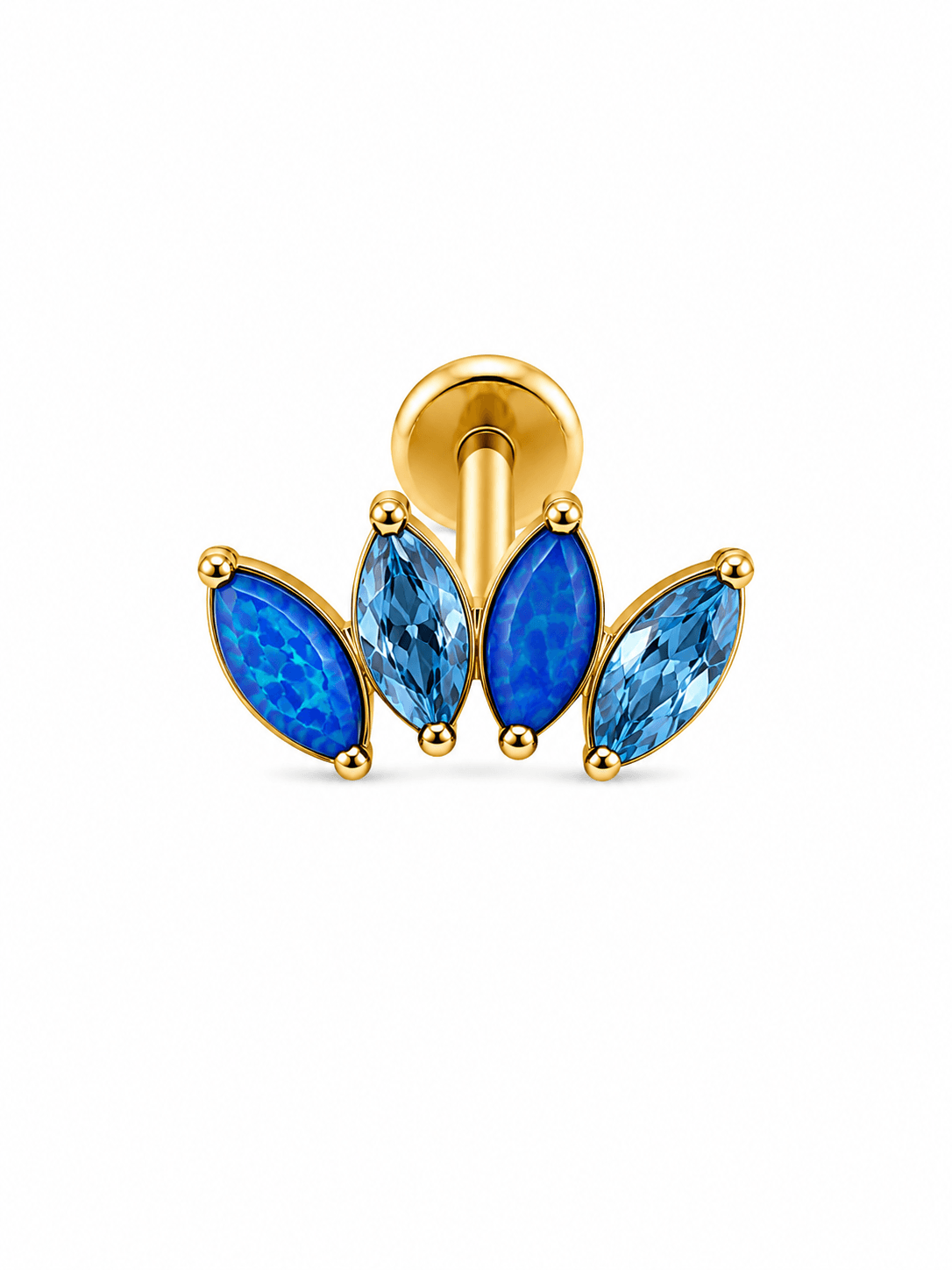 Premium Titanyum Opal Taşlı Piercing