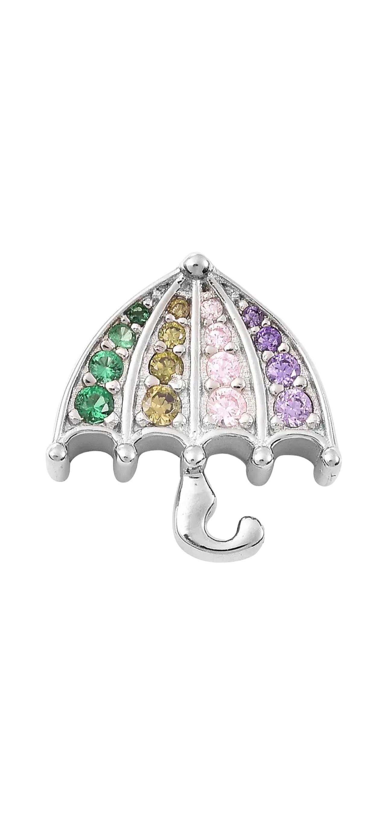 Renkli Taşlı Şemsiye Charm