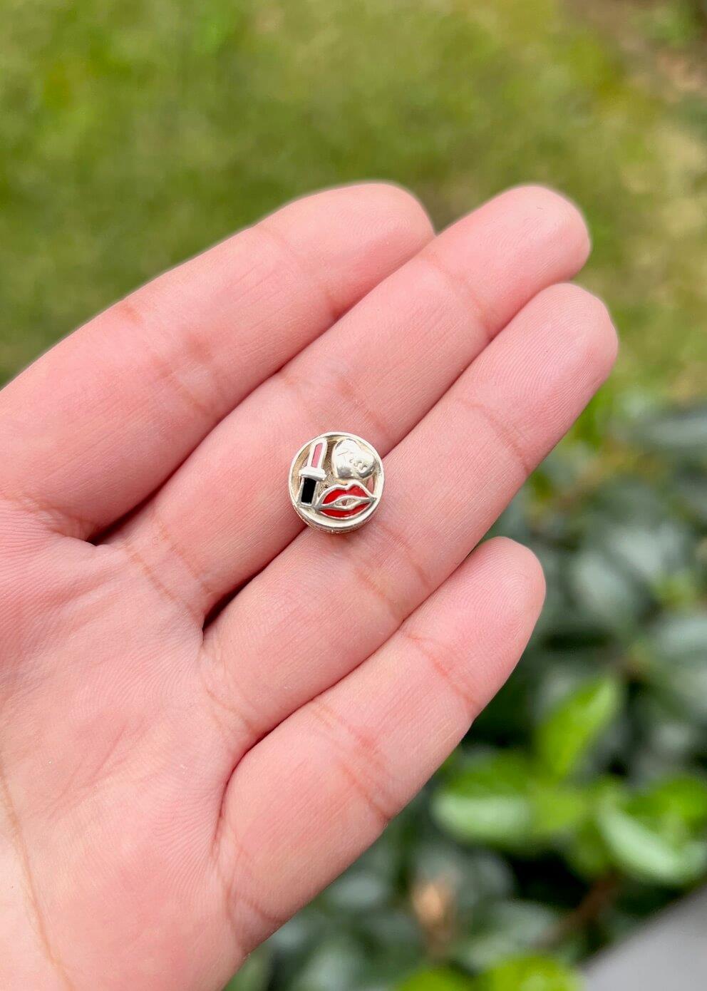 Ruj, Dudak, Kalp Yuvarlak Charm