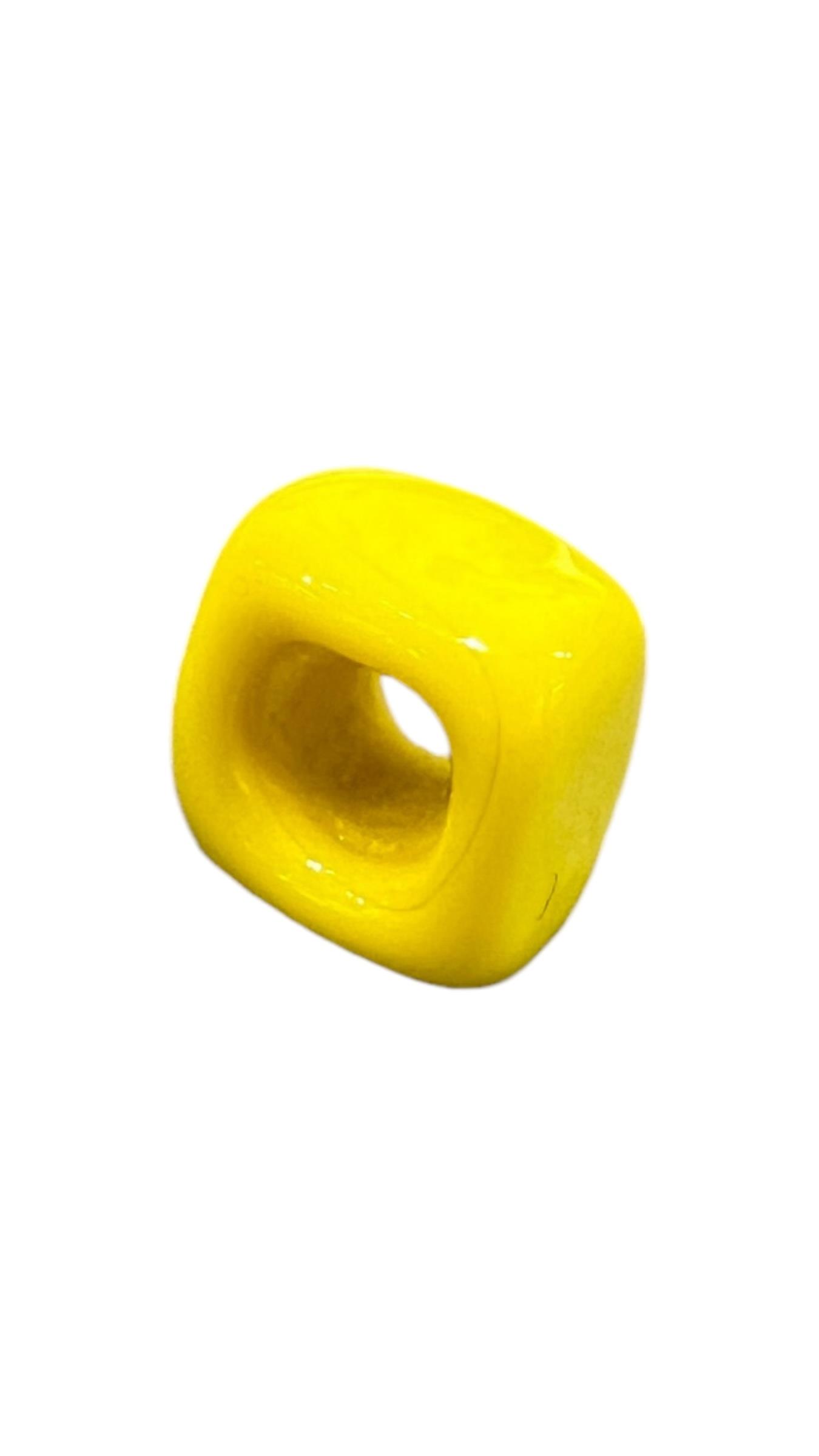 Sarı Mat Murano Cam Charm