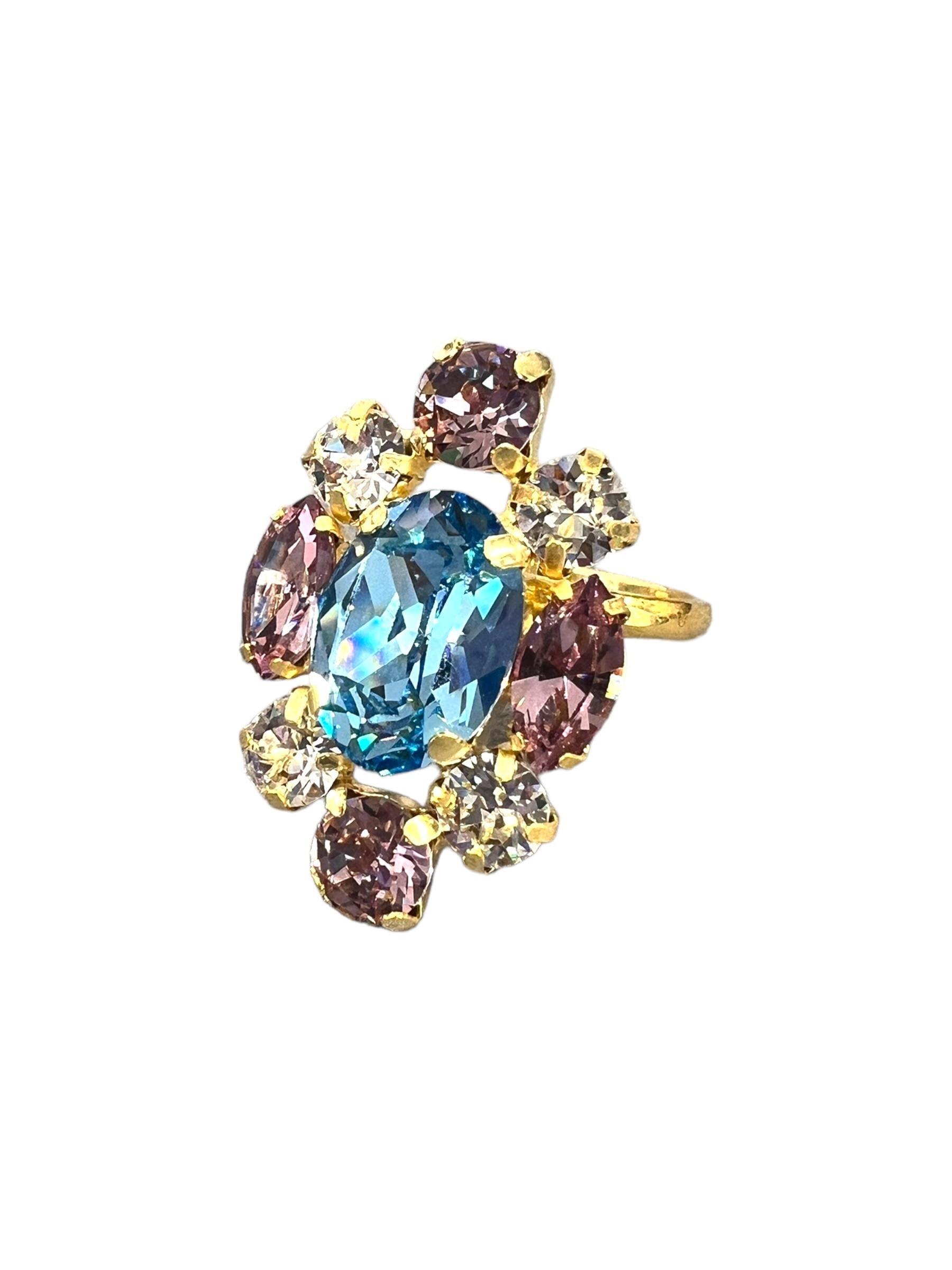 Swarovski Taşlı Avize Yüzük