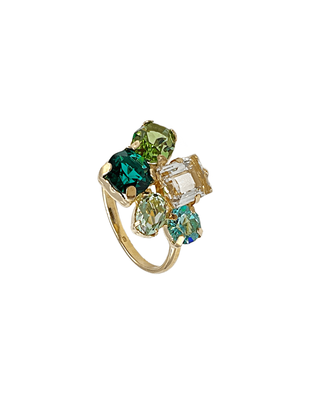 Swarovski Taşlı Baget Yüzük