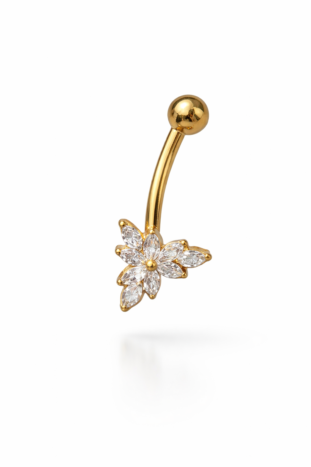 Titanyum Çiçek Göbek Piercing