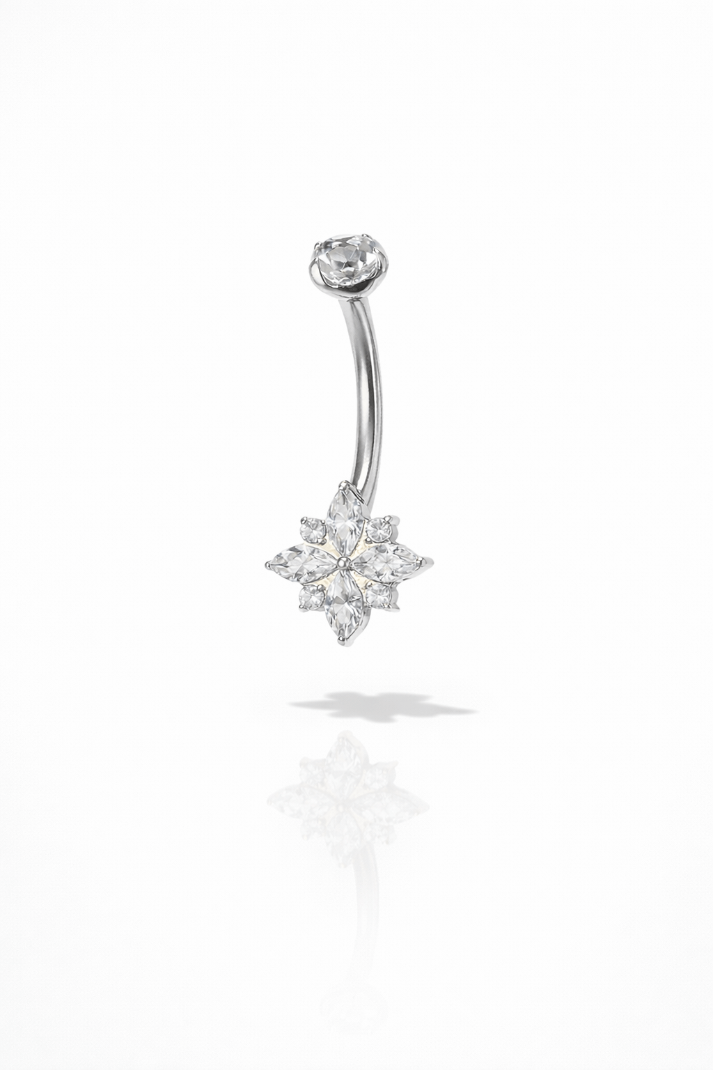 Titanyum Çiçek Göbek Piercing