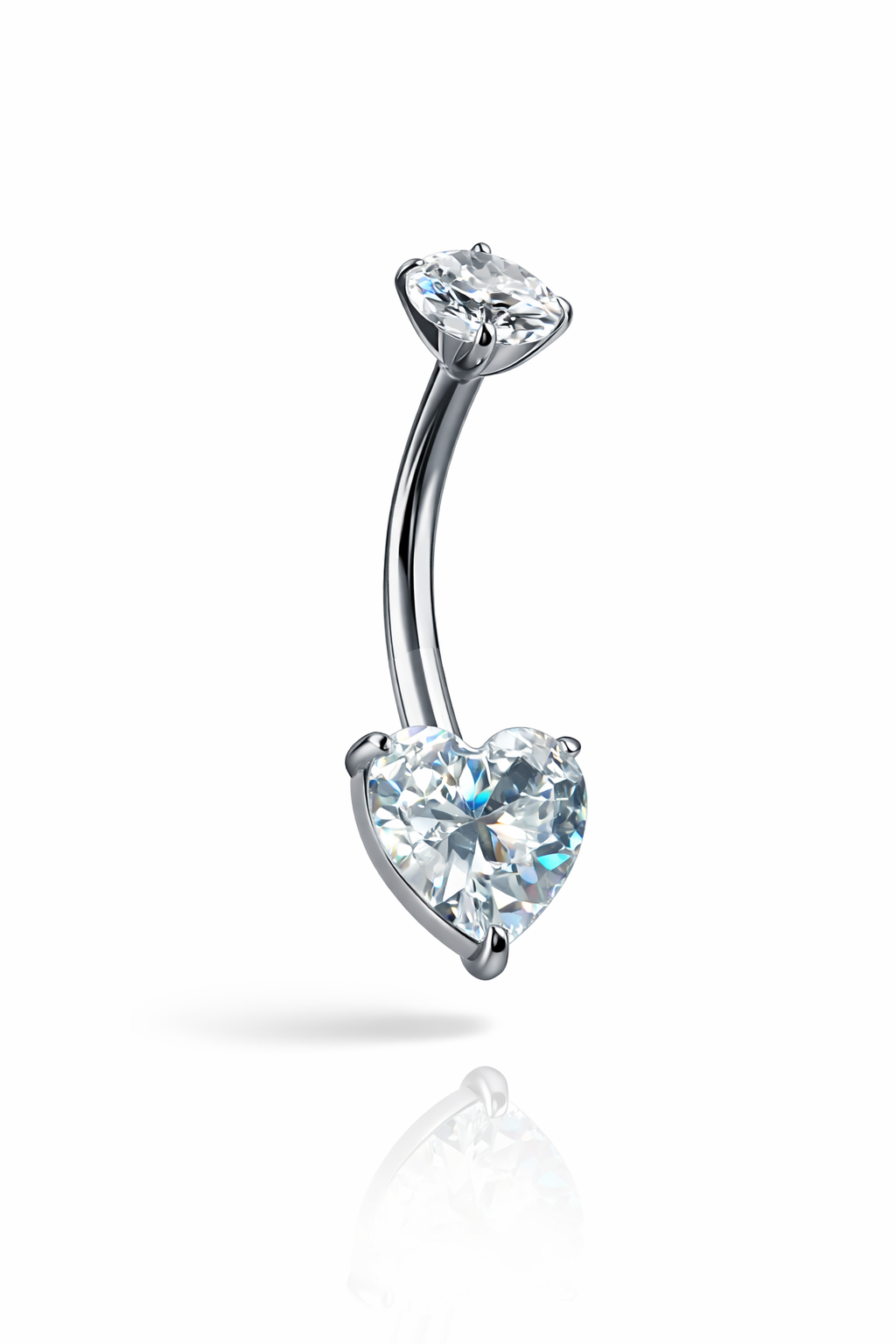 Titanyum Kalp Göbek Piercing
