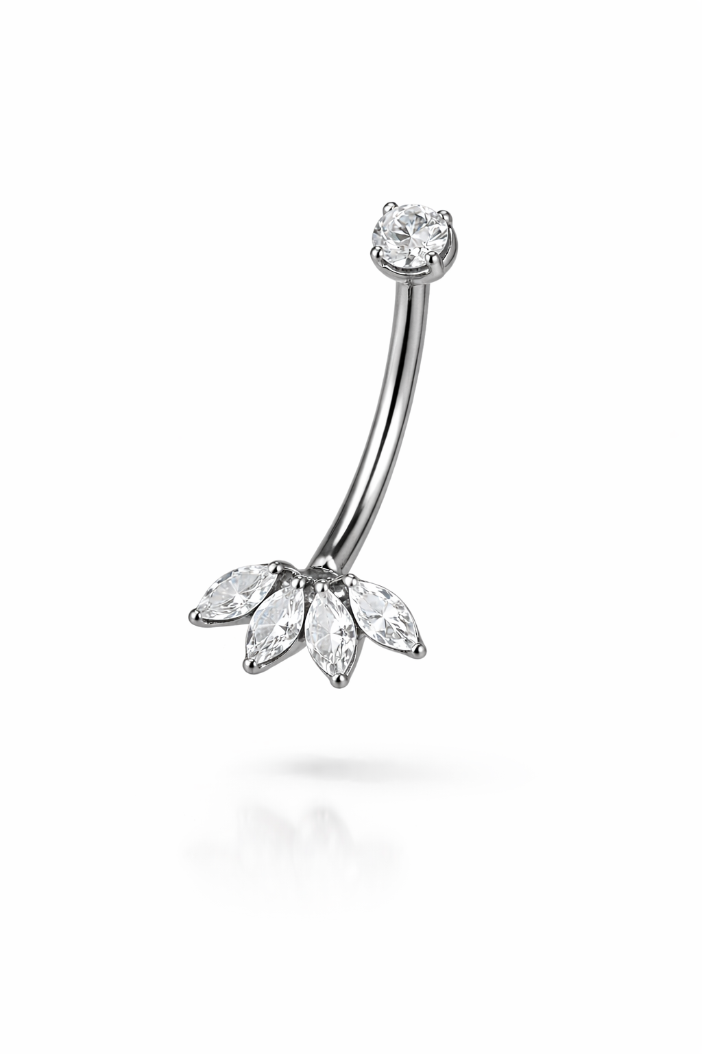 Titanyum Markiz Göbek Piercing