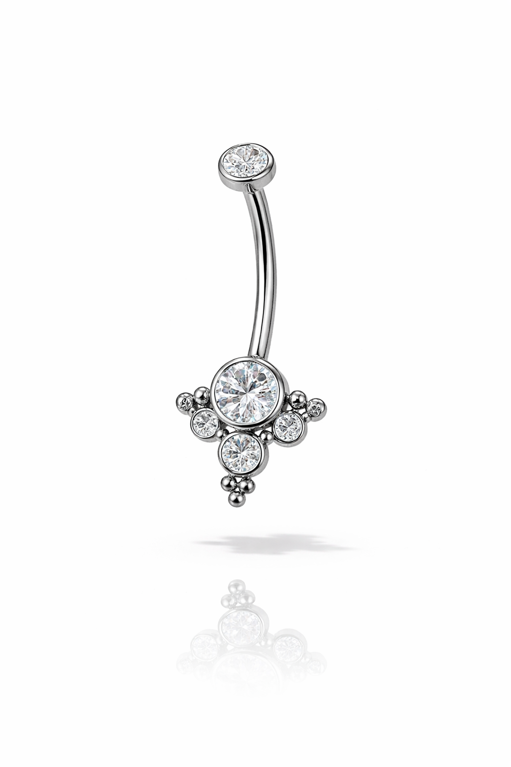 Titanyum Taşlı Göbek Piercing