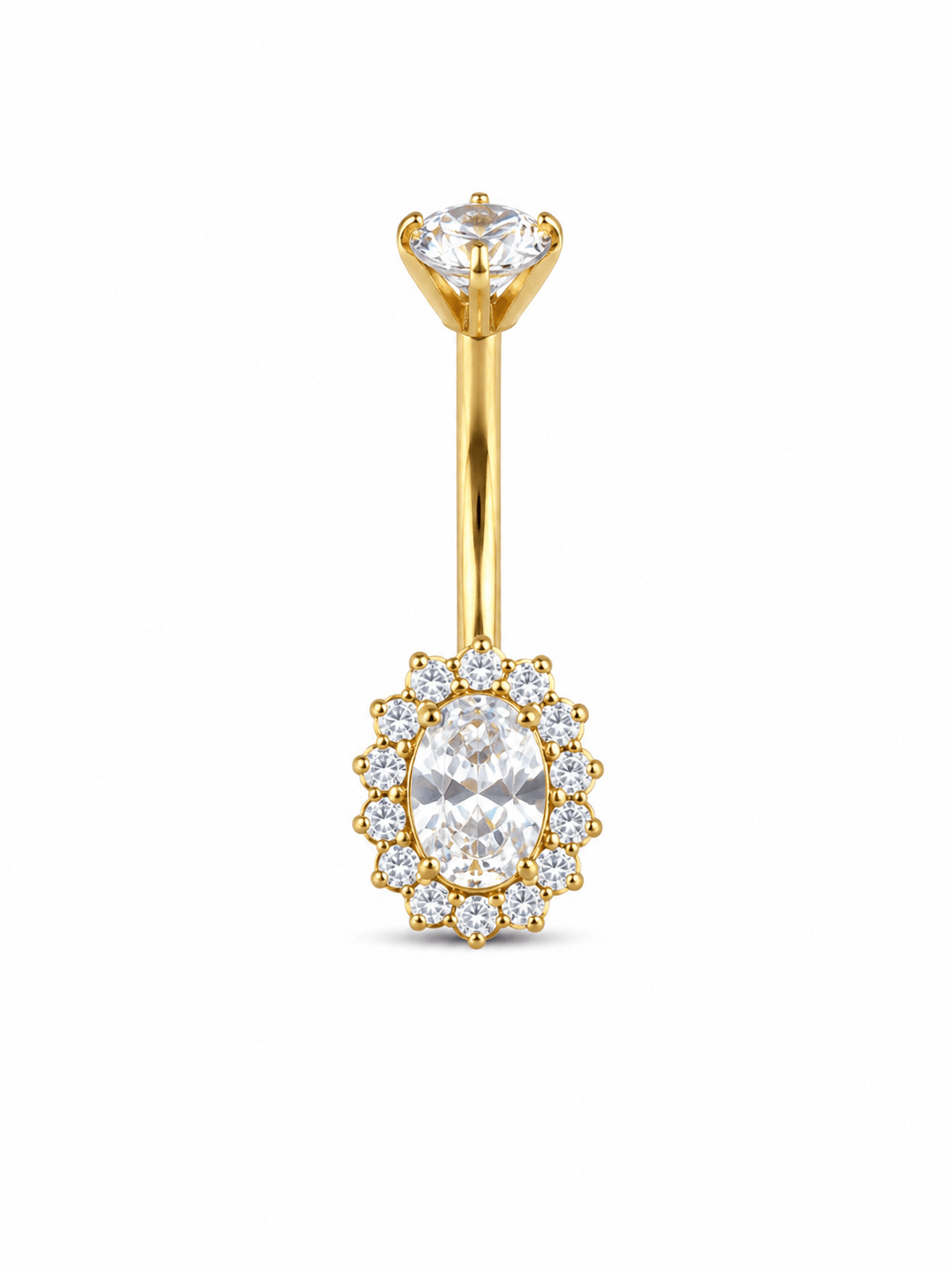 Titanyum Taşlı Göbek Piercing