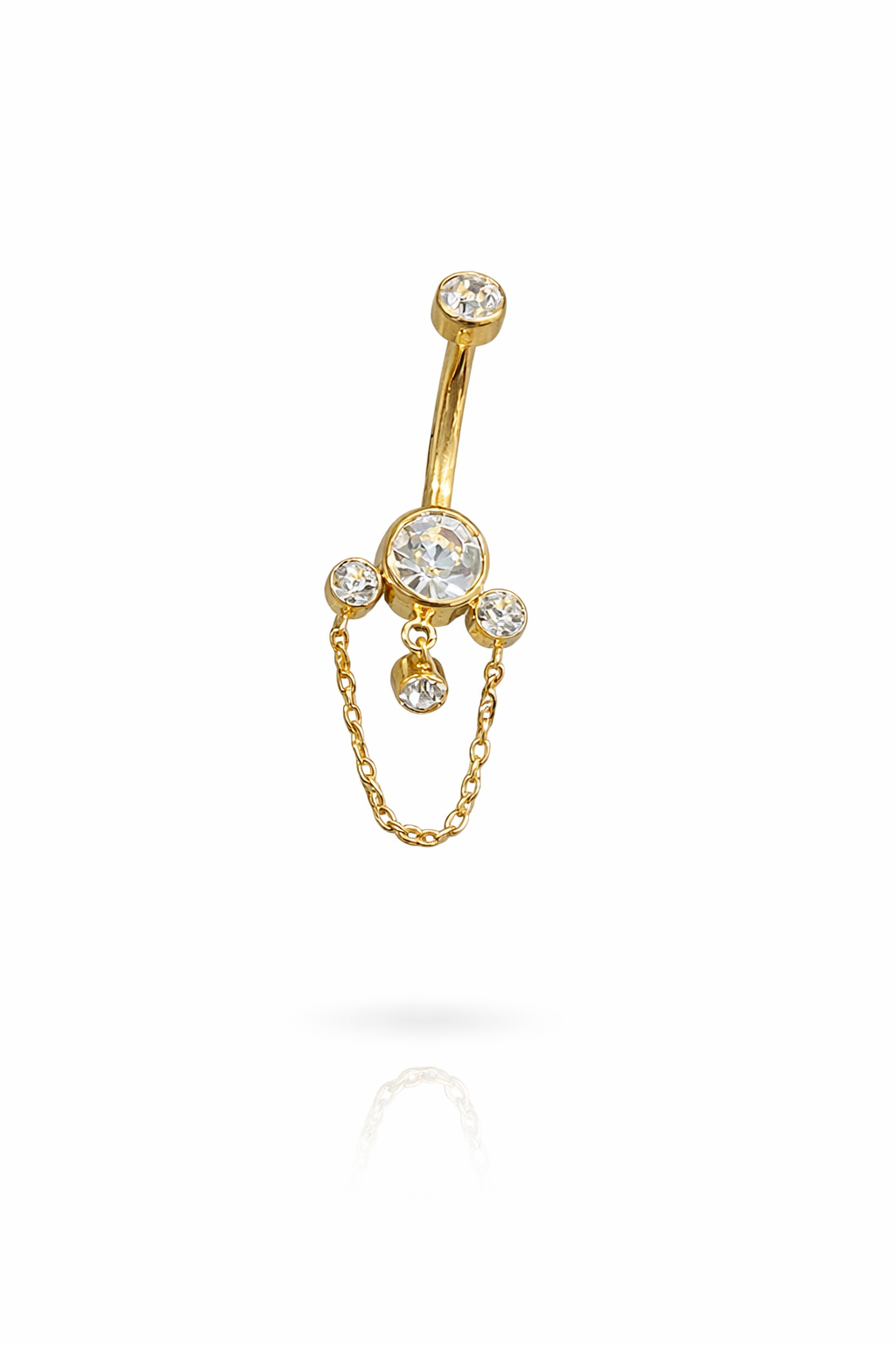 Titanyum Taşlı Göbek Piercing