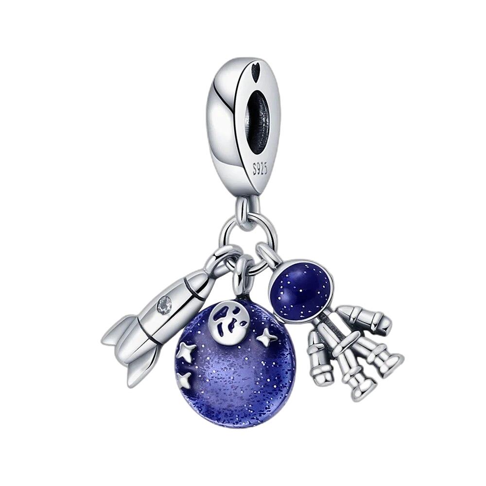 Uzay, Astronot, Füze Charm 