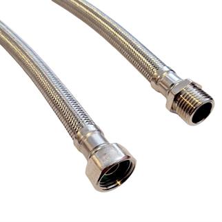 1/2x1/2-50 cm Şofben Termosifon Paslanmaz Çelik Su Bağlantı Flex Hortumu 12x16 mm