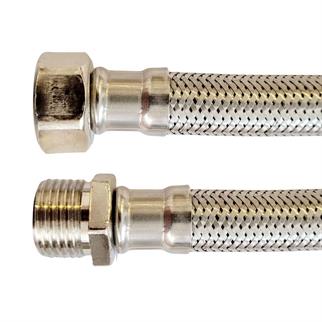 1/2x1/2-70 cm Şofben Termosifon Paslanmaz Çelik Su Bağlantı Flex Hortumu 12x16 mm