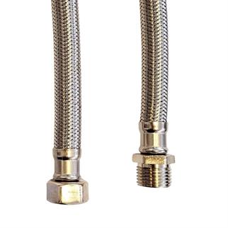 1/2x1/2-70 cm Şofben Termosifon Paslanmaz Çelik Su Bağlantı Flex Hortumu 12x16 mm