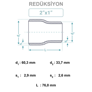 2x1 Konsantrik Patent Redüksiyon