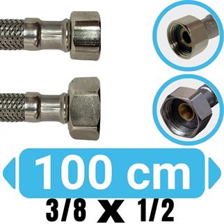 3/8x1/2-100 cm Su Bağlantı Flex Hortumu
