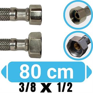 3/8x1/2-80 cm Su Bağlantı Flex Hortumu