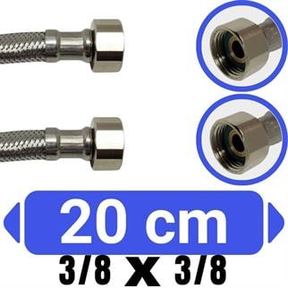 3/8x3/8-20 cm Su Bağlantı Flex Hortumu