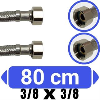 3/8x3/8-80 cm Su Bağlantı Flex Hortumu