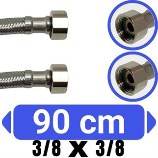3/8x3/8-90 cm Su Bağlantı Flex Hortumu