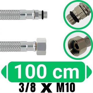 3/8xM10 Kısa-100 cm Batarya Bağlantı Flex Hortumu