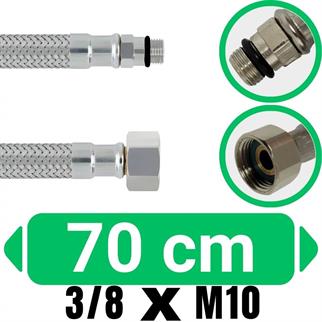 3/8xM10 Kısa-70 cm Batarya Bağlantı Flex Hortumu