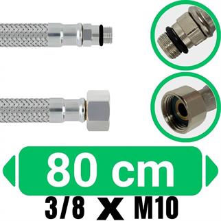 3/8xM10 Kısa-80 cm Batarya Bağlantı Flex Hortumu