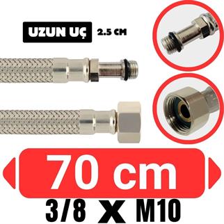 3/8xM10 Uzun-70 cm Batarya Bağlantı Flex Hortumu