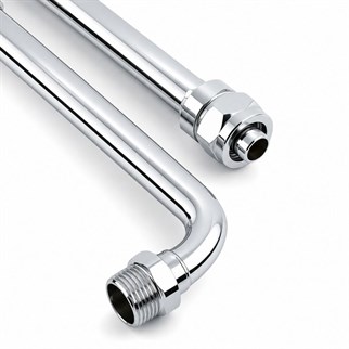 50 cm Dirsekli Pex Radyatör Bağlantı Borusu-Krom Uzatma Çubuğu