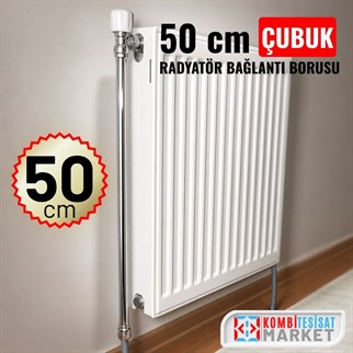 50 cm Kaynaklı Rekorlu Çubuk Radyatör Bağlantı Borusu  1/2x16 mm
