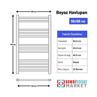 5x10 Beyaz Havlupan 500x945 mm