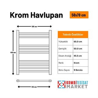 5x7 Krom Havlupan 500x650 mm