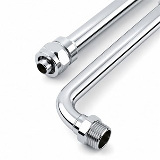 60 cm  Dirsekli Pex Radyatör Bağlantı Borusu-Krom Uzatma Çubuğu