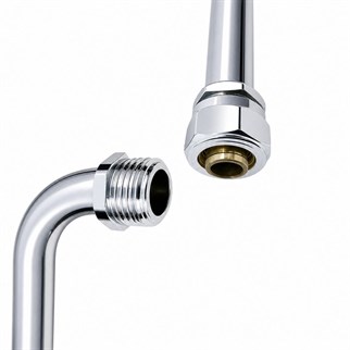 60 cm  Dirsekli Pex Radyatör Bağlantı Borusu-Krom Uzatma Çubuğu