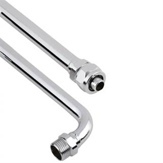 60 cm  Dirsekli Pex Radyatör Bağlantı Borusu-Krom Uzatma Çubuğu
