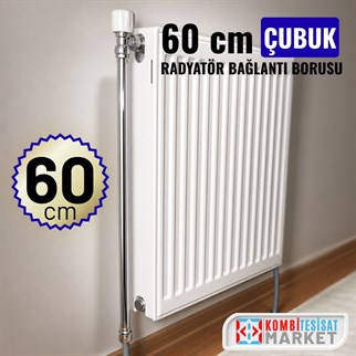 60 cm Kaynaklı Rekorlu Çubuk Radyatör Bağlantı Borusu  1/2x16 mm
