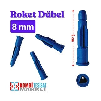 8 mm Roket Dübel-Mavi