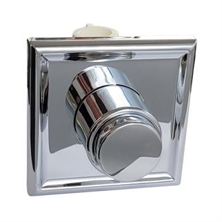 Ankastre 25 mm Bas Bırak Vana Krom Başlıklı Kare Rozetli