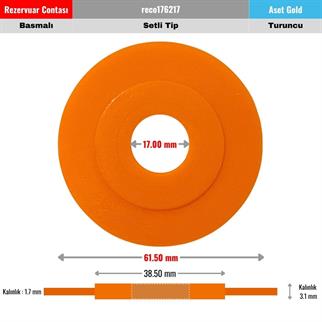 Aset Gold Rezervuar Tahliye Contası 17x62 mm Setli Turuncu