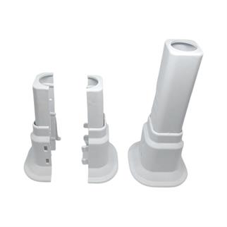 Ayarlı Dekoratif Boru Gizleme Tekli Hareketli -Kilitli- Beyaz