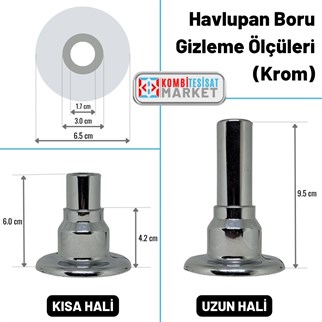 Ayarlı Havlupan Boru Gizleme Krom