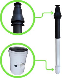 Baymak Premix Yoğuşmalı Dik Baca Seti (Düz Adaptör Dahil) 60x100 mm