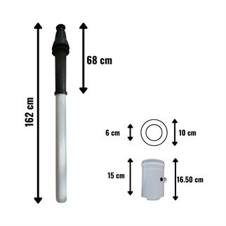 Baymak Premix Yoğuşmalı Dik Baca Seti (Düz Adaptör Dahil) 60x100 mm