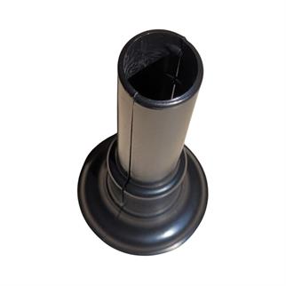 Boru Gizleme Aparatı Tekli Sabit Yuvarlak Siyah