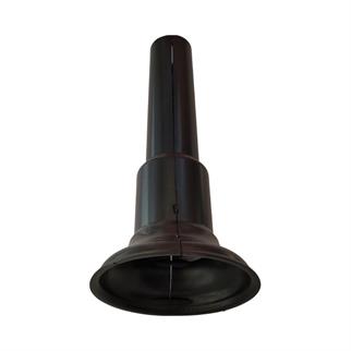 Boru Gizleme Aparatı Tekli Sabit Yuvarlak Siyah