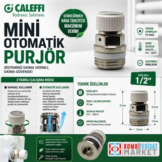 Caleffi Mini Otomatik Purjör 508041