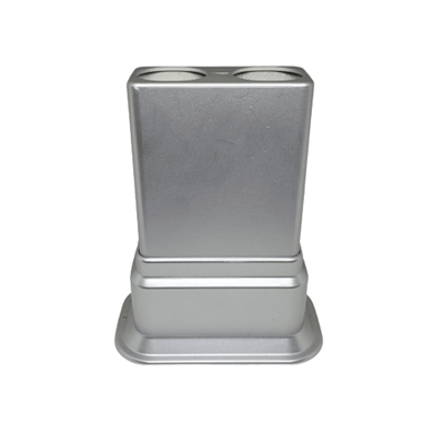 Dekoratif Ayarlı Çiftli Boru Gizleme Aparatı - Parlak Gri