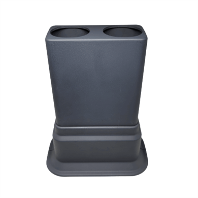 Dekoratif Ayarlı Çiftli Boru Gizleme Aparatı - Antrasit