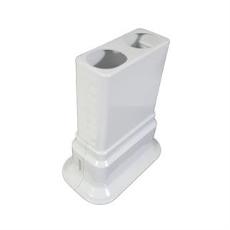 Dekoratif Ayarlı Çiftli Boru Gizleme Aparatı - Beyaz